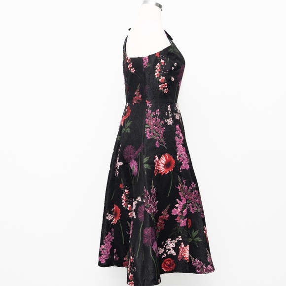 Maison Tara - One Shoulder Jacquard Fit & Flare Dress - Picture 5 of 16